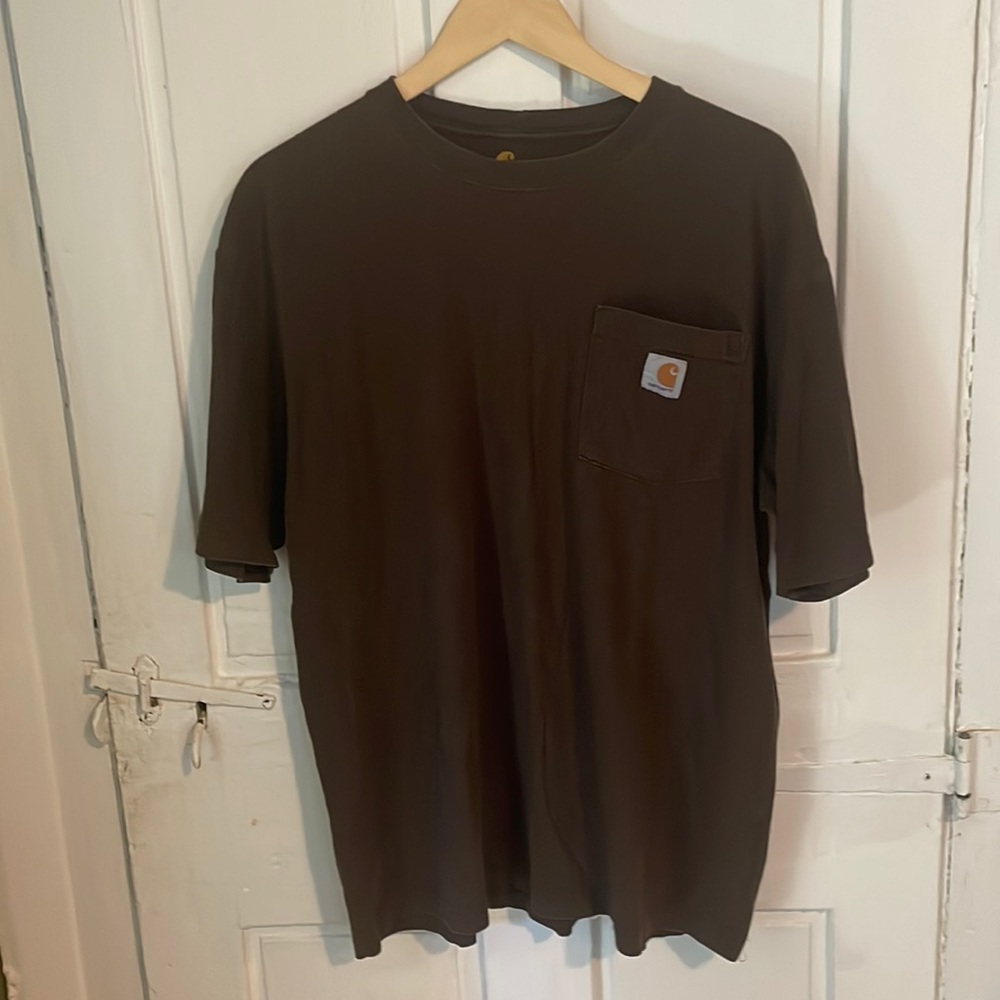 Men’s Carhartt T-shirt, brown, medium
